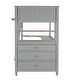 preview thumbnail 11 of 45, Twin Wood Loft Bed with Desk, Drawers & Shelves - Space-Saving Design