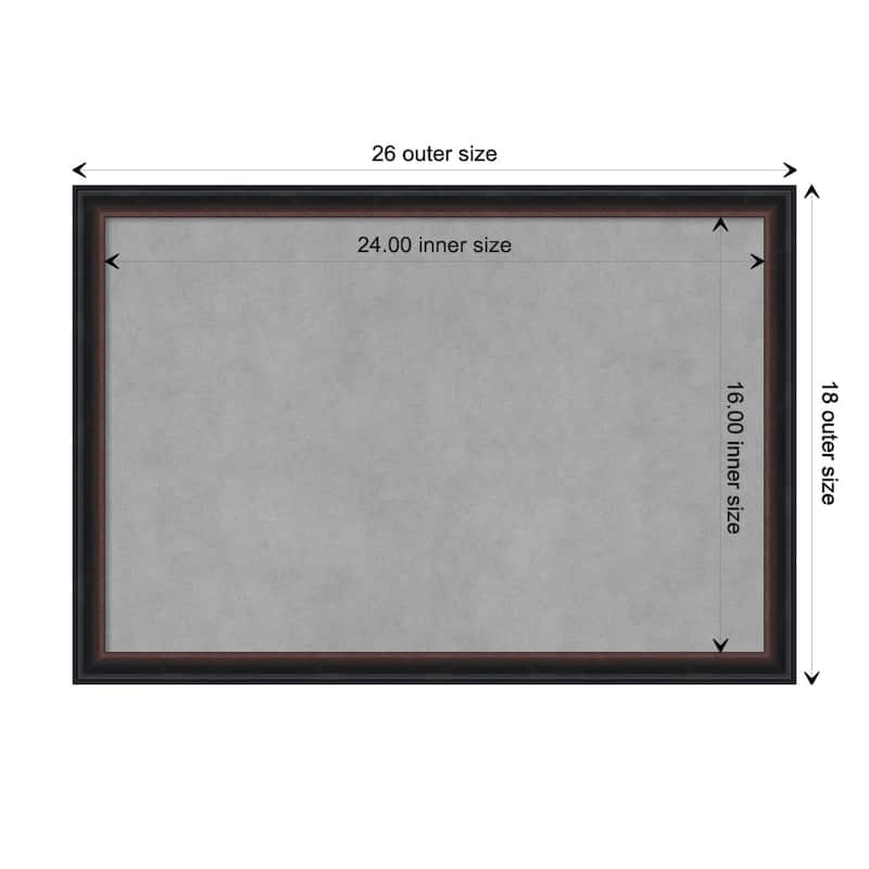 Amanti Art Salon Scoop Red Black Framed Magnetic Board - Board Size 24x16
