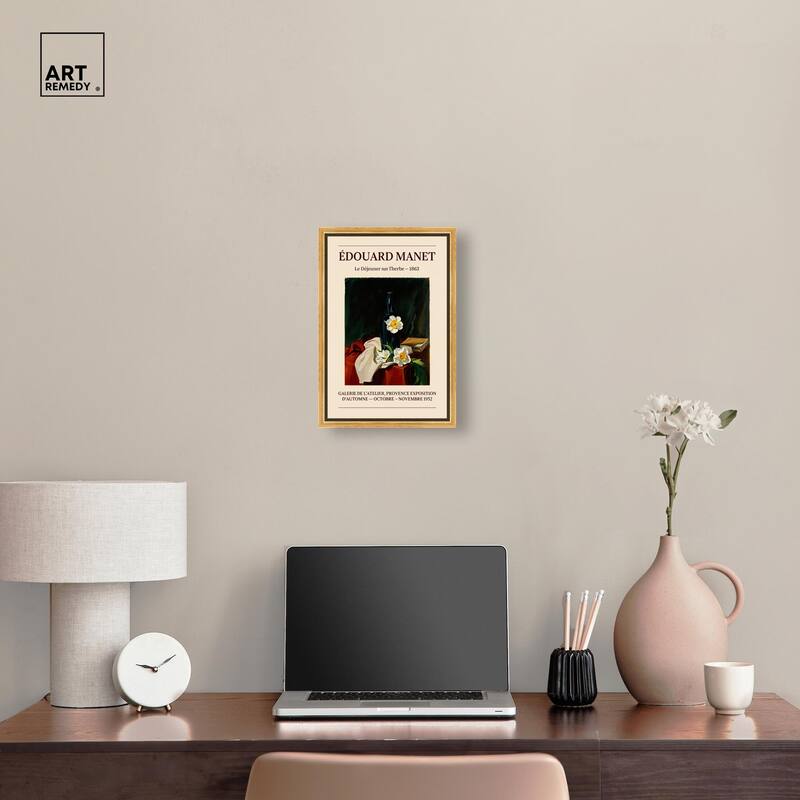 Daffodils and Bottle Canvas by Art Remedy