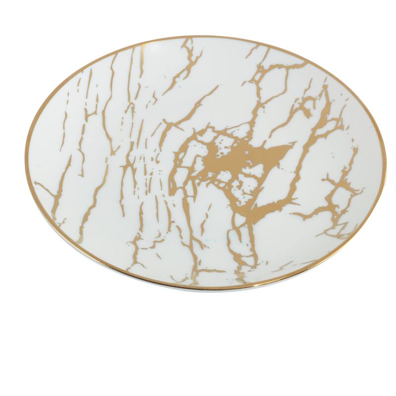 Certified International Matrix Gold Plated 6" Luncheon/Canape Plates, Set of 6 Assorted Designs - 6-inch