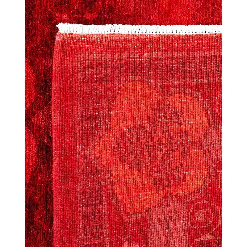 Overdyed, One-of-a-Kind Hand-Knotted Area Rug - Red - 6' 2" x 8' 6"