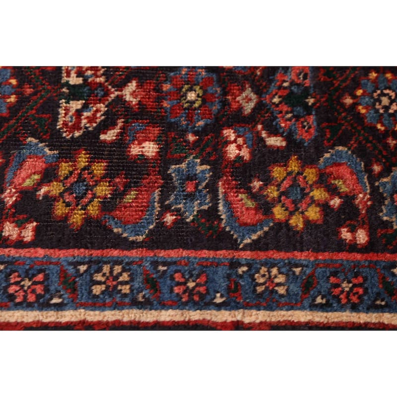 ECARPETGALLERY Hand-knotted Anatolian Vintage Dark Navy Wool Rug - 4'2 x 6'9
