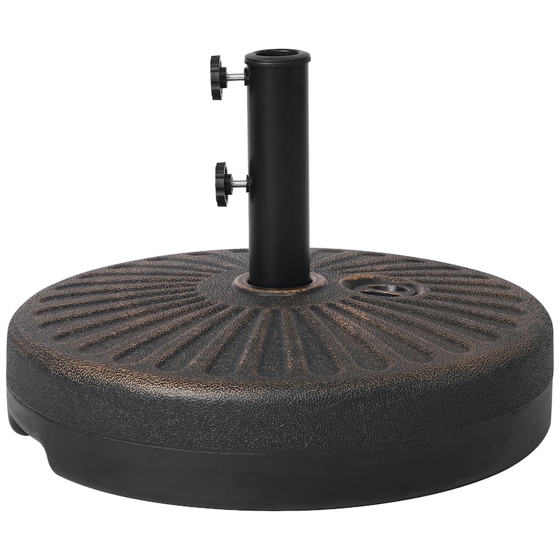Newport 55-lb Fillable Round Patio Market Umbrella Base Stand - N/A
