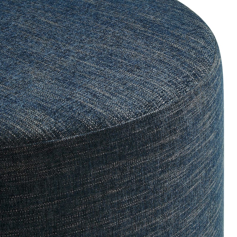 Callum 16"/23"/29"/38" Round Woven Heathered Fabric Upholstered Ottoman