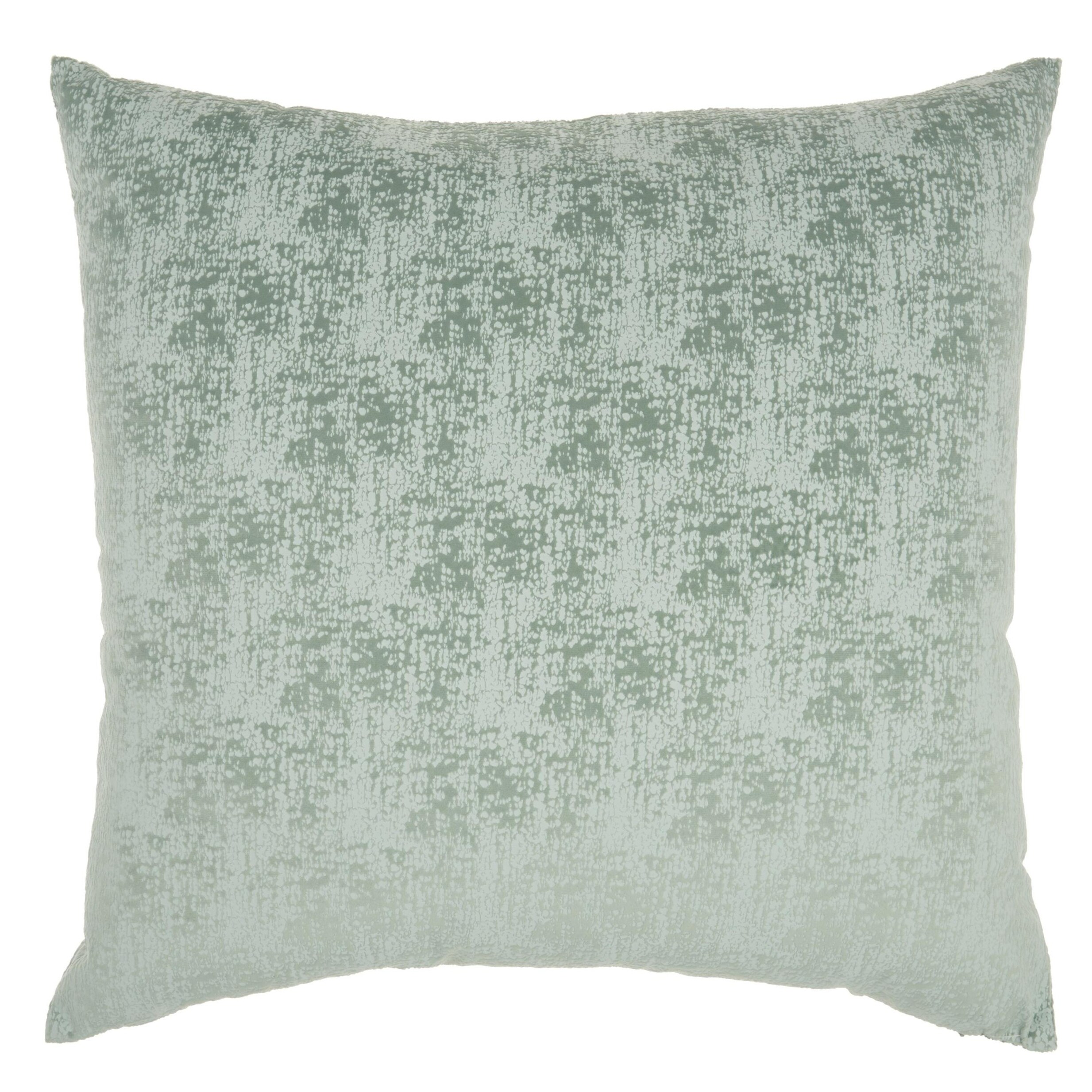 HomeRoots Home Decor Pale Green Distressed Gradient Throw Pillow