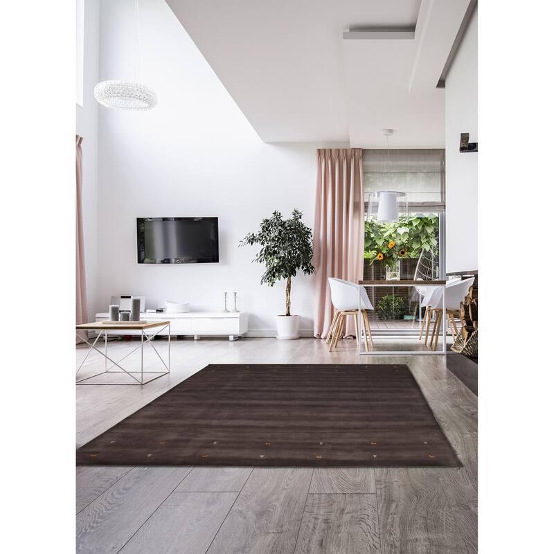 Kashkuli Gabbeh Grey Rug 10'1" x 12'8" - 10'1 x 12'8