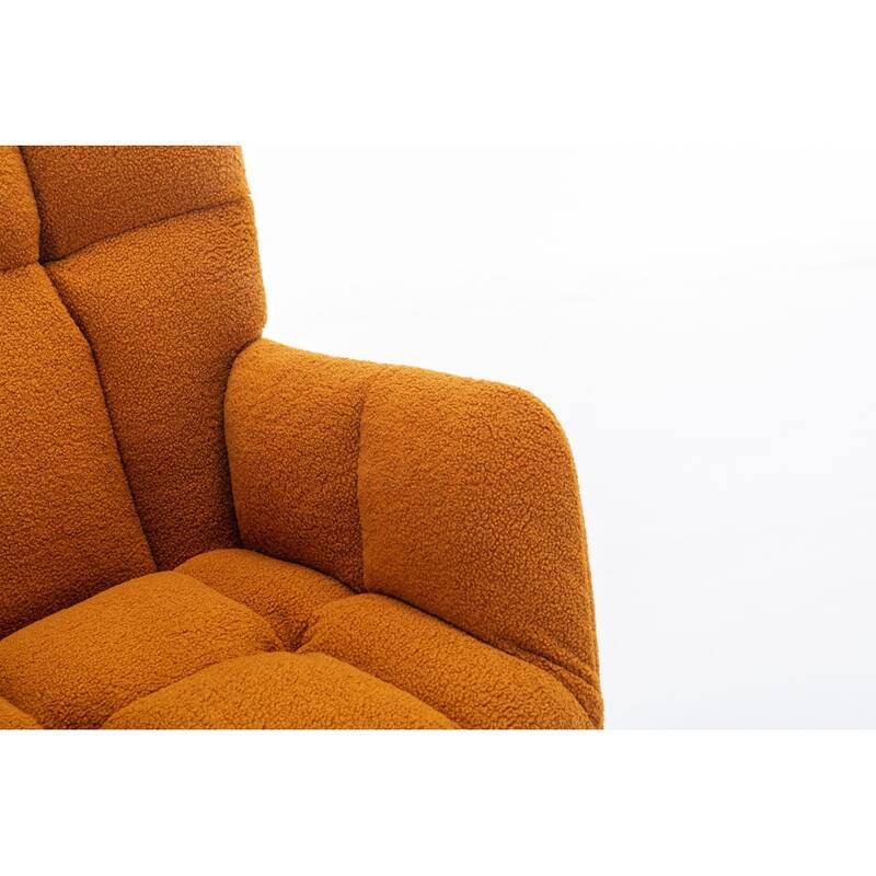 Fabric Rocking Chair With Adjustable Footrest