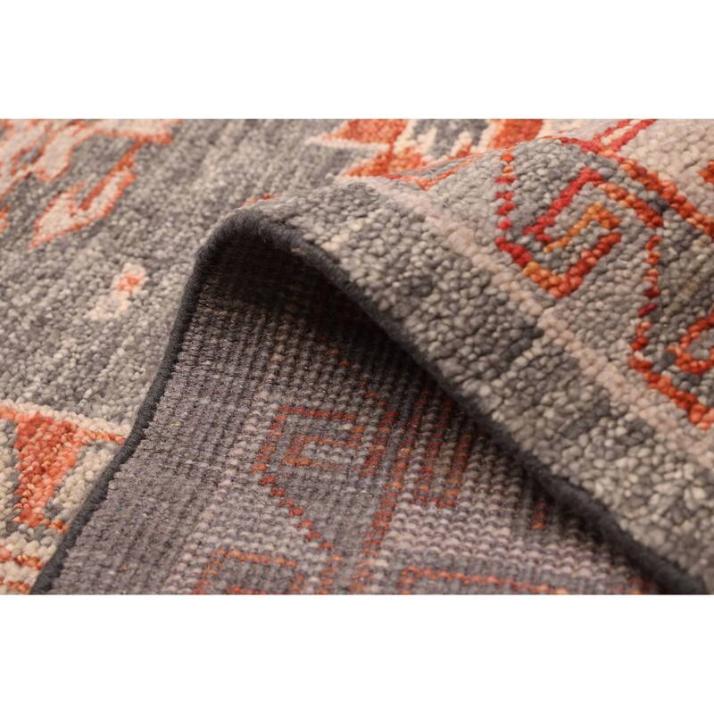 ECARPETGALLERY Hand-knotted Jules Serapi Dark Grey Wool Rug - 9'11 x 13'7