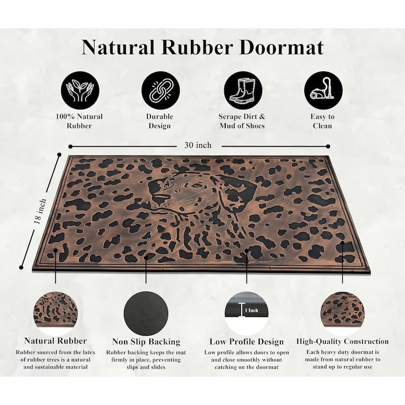 A1HC Welcome Rubber Pin Mat, Beautifully Copper Finished 18" X 30"