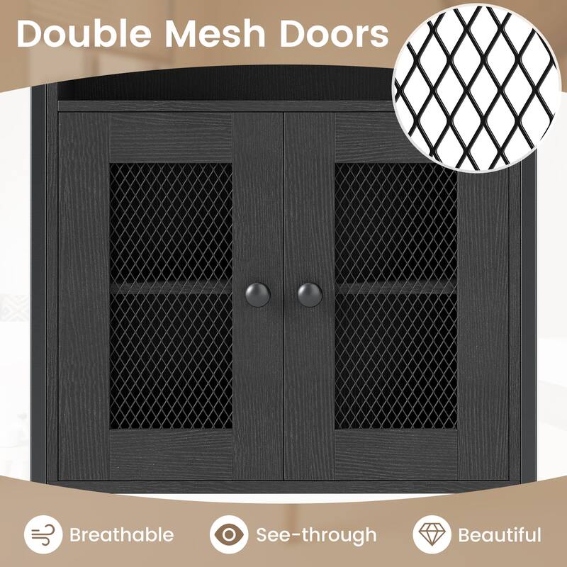 Gymax Over The Toilet Cabinet Bathroom Toilet Storage Organizer w/