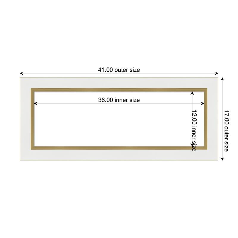 Amanti Art Eva Black Silver Framed Dry Erase Magnetic Board - 41 x 17 in - Eva White Gold