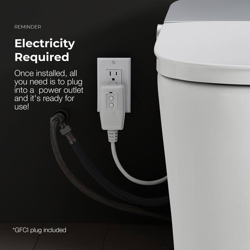 Ove Clarke Dual-Flush Hands-Free Smart Bidet Toilet with Built-in Tank