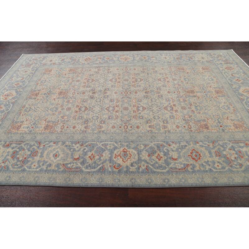Geometric Traditional Ziegler Turkish Wool Area Rug Decorative Carpet - 6'7" x 9'10"