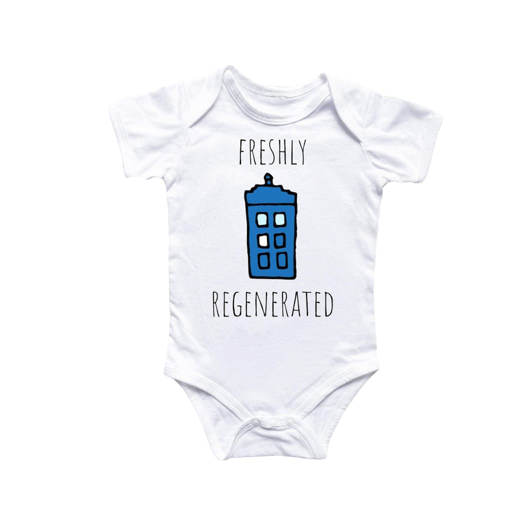 Police Box Time Travel - Baby Boy Girl Clothes Infant Bodysuit Funny Cute Newborn