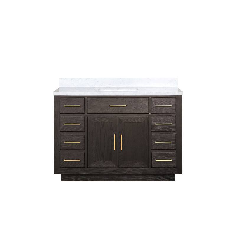 Lexora Abbey Bath Vanity and Carrara Marble Top