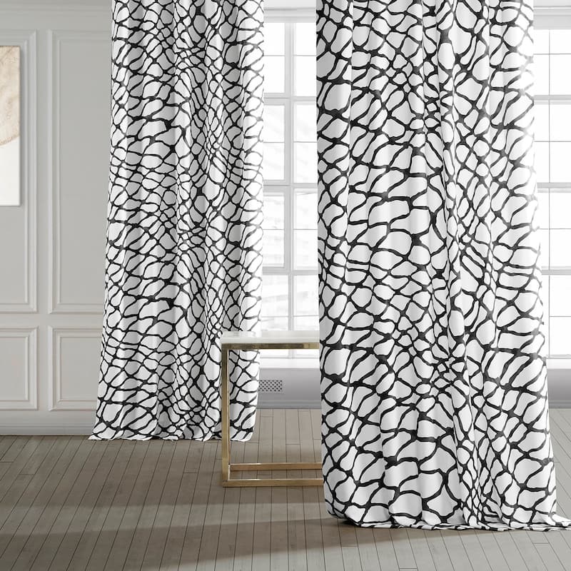 Exclusive Fabrics Ellis Printed Cotton Twill Curtain (1 Panel)
