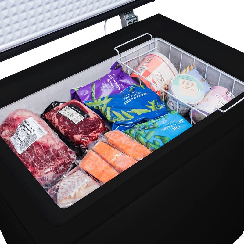 Newair 5 Cu. Ft. Mini Deep Chest Freezer and Refrigerator in Black with Digital Temperature Control and Fast Freeze Mode