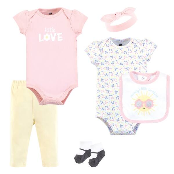 slide 1 of 1, Hudson Baby Infant Girl Cotton Layette Set, Mommys Sunshine 0-3 Months - Mommys Sunshine