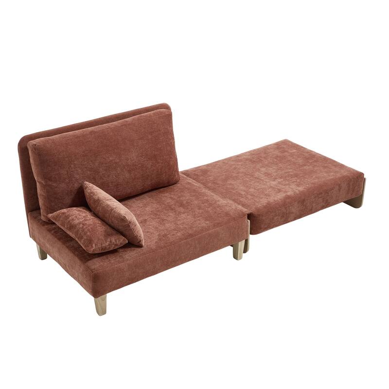 Convertible sofa bed, 3-in-1 convertible with 3 pillows