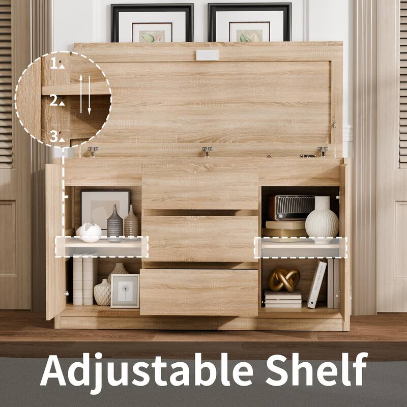 Study Confidential Office File Cabinet,NFC Card Lock, Hidden Storage Compartment