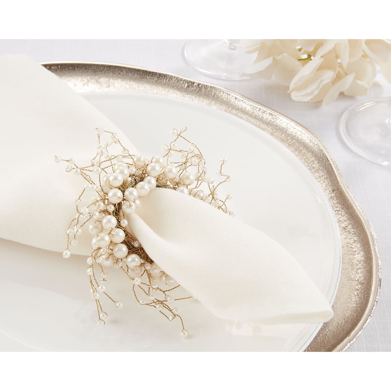 Pearl Design Napkin Rings (Set of 4)