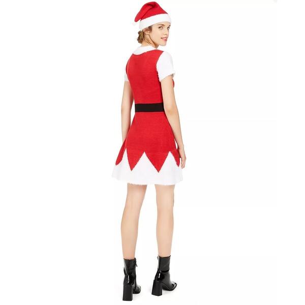 Planet Gold Juniors' Holiday Santa Sweater Dress & Hat Red Size Small - Bed  Bath & Beyond - 40557879