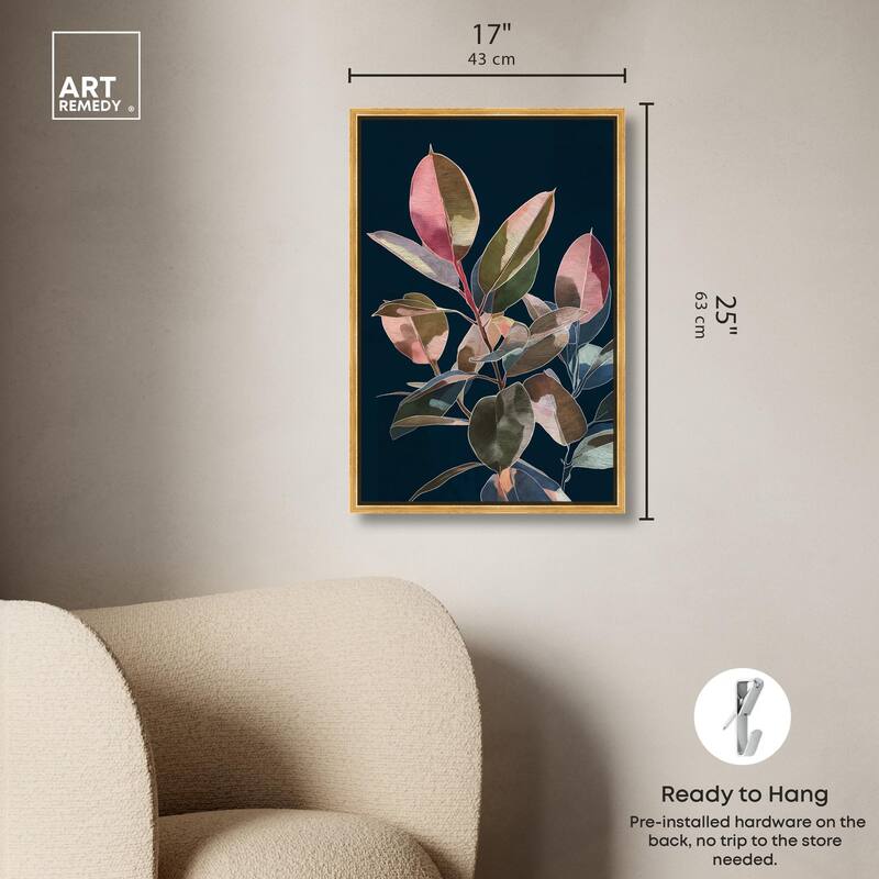Fuchsia Frond I Canvas by Art Remedy