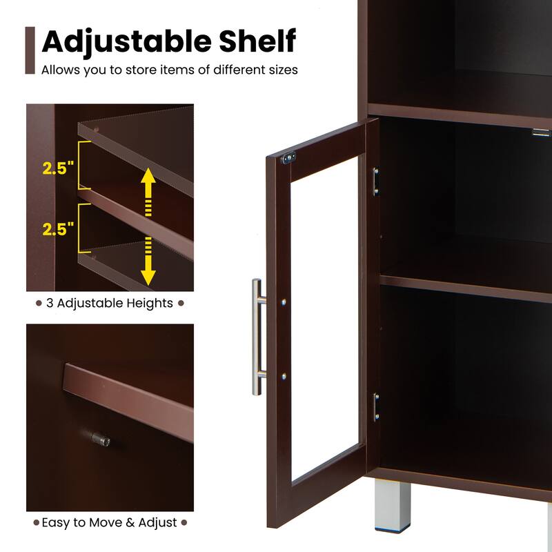 Costway 71'' Tall Tower Bathroom Storage Cabinet Organizer Display - See Details