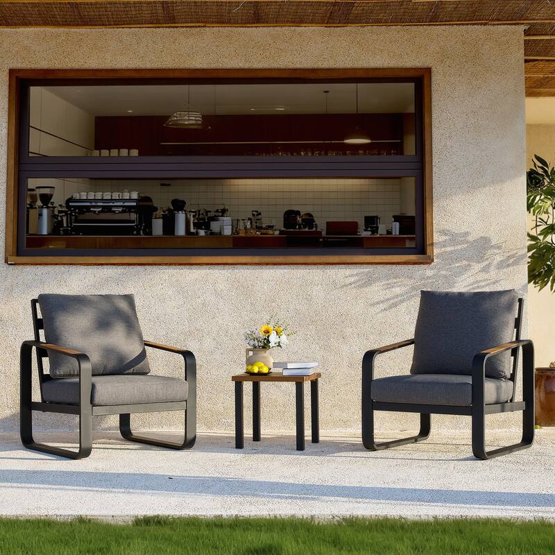 3-Piece Outdoor Patio Conversation Set