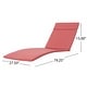 preview thumbnail 40 of 88, Salem Outdoor Chaise Lounge Cushion by Christopher Knight Home