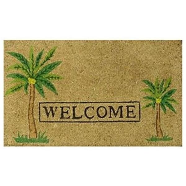 Home & More 12052 Palm Welcome Mat Vinyl Back Mat 18 X 30 Inches