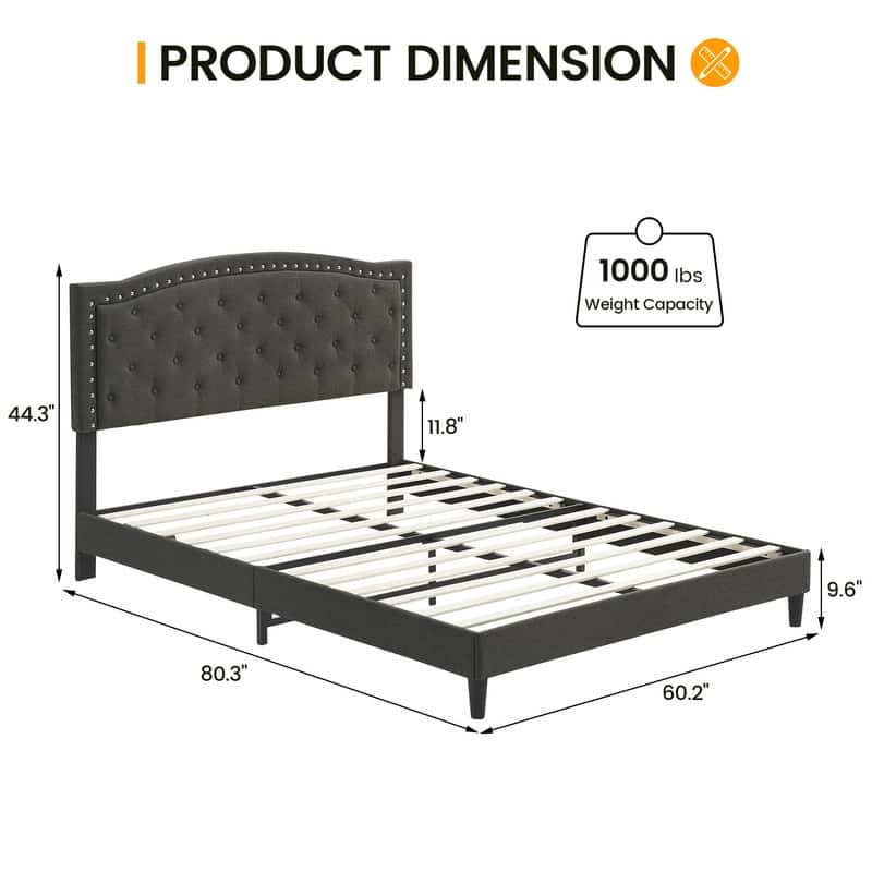 Diamond buckle soft bed - Grey
