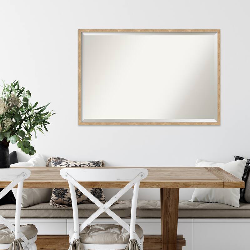 Imprint Beveled Wood Framed Wall Mirror