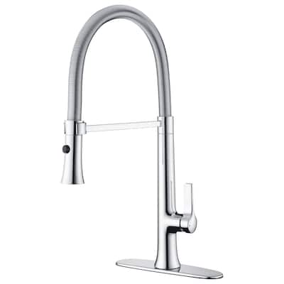 UltraFaucets Nita Collection Spring Spout Kitchen Faucet With Pull-Down Spray