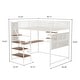 preview thumbnail 19 of 17, Multi-functional Full Size Loft Bed with Desk and LED Lights,Storage