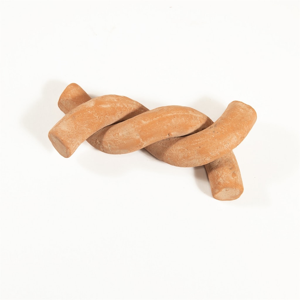 Twist Decorative Object White Wash 9"x4"x2.75"- ST - White Wash - White Wash