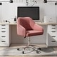 preview thumbnail 2 of 117, Corvus Braff Velvet Upholstered Adjustable Ergonomic Office Chair