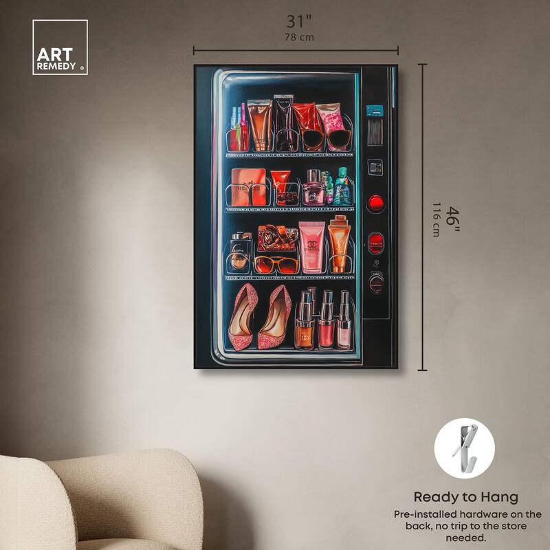Fashion Vending Machine Canvas by Art Remedy