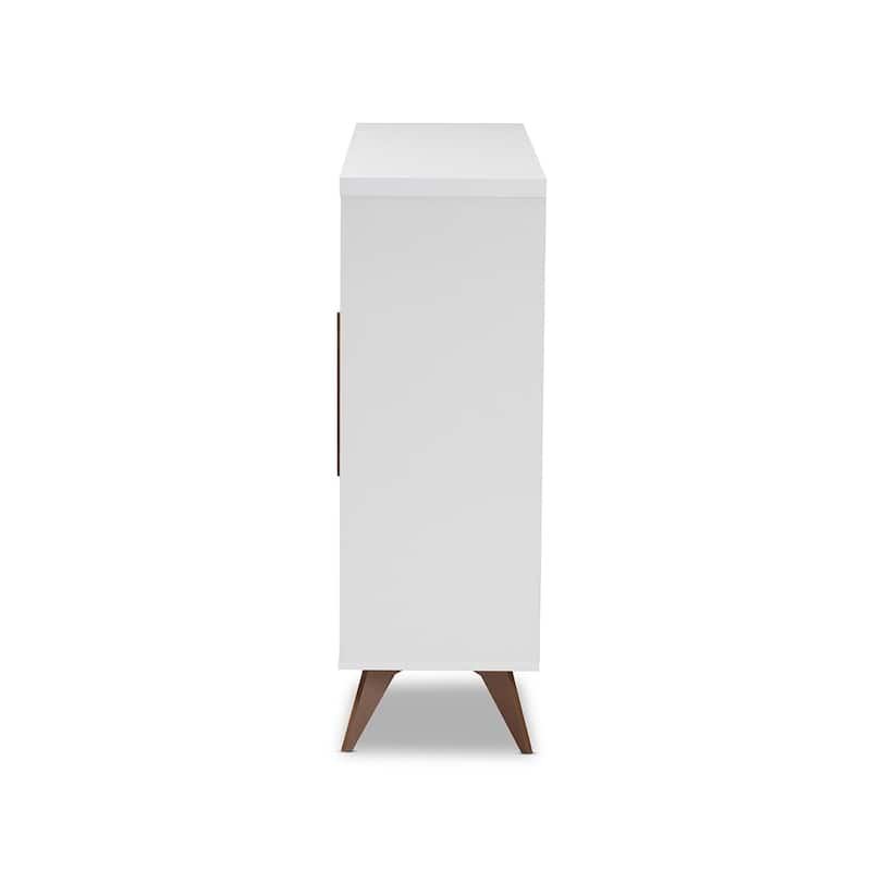 Pietro Mid-Century Modern Finished Wine Cabinet - 38.78" High x 47.24" Wide x 13.39" Deep