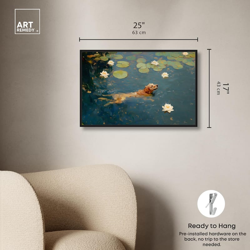 Pond Pup I Canvas by Art Remedy