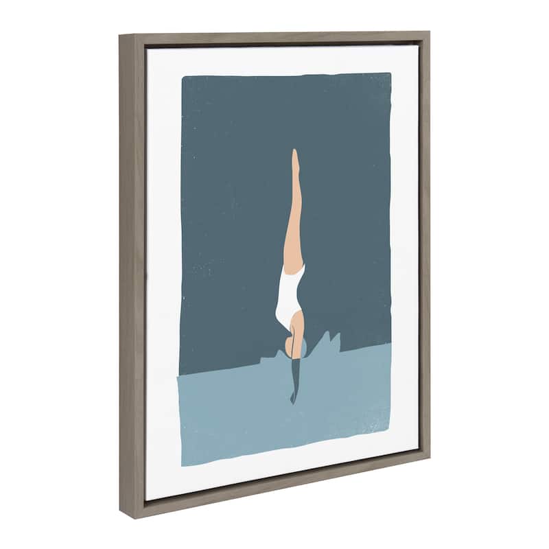 Kate and Laurel Sylvie Splash Framed Canvas by Rocket Jack