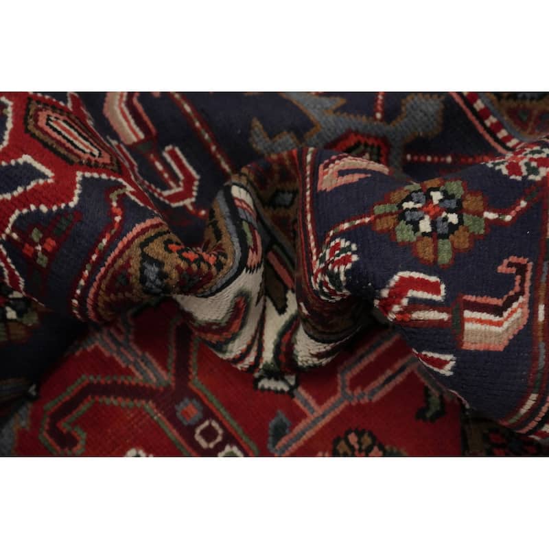 Hand Knotted Oriental 100% Wool Carpet Traditional Floral Red Heriz Area Rug - 12' 8'' X 9' 5''