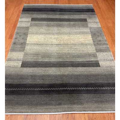 HERAT ORIENTAL Hand-knotted 5'10 x 9'2 Indo Gabbeh Wool Rug - 5'10" x 9'2"