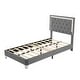 preview thumbnail 18 of 17, Modern Velvet Platform Bed