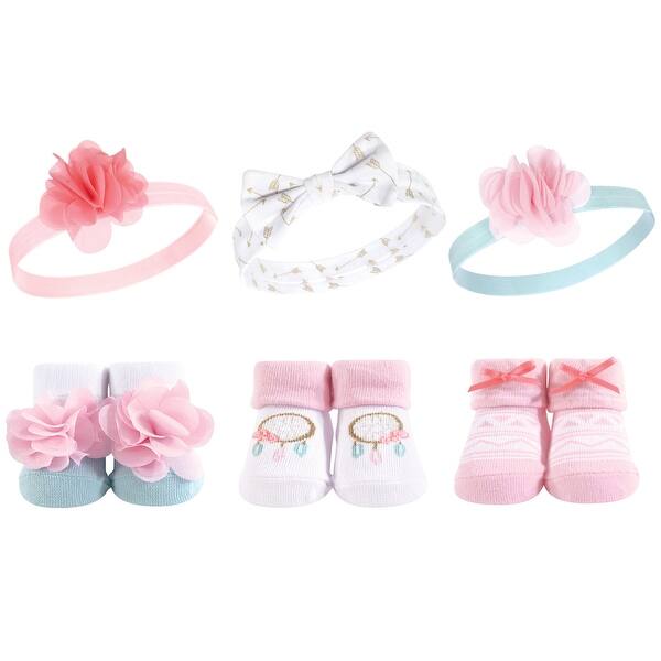 slide 1 of 1, Hudson Baby Infant Girl Headband and Socks Giftset 6pc, Dream Catcher, One Size - Dream Catcher Dream Catcher - One Size
