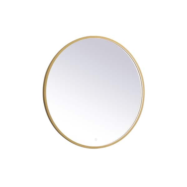 slide 1 of 1, Elegant Lighting MRE6036 Pier 36" Diameter Modern Circular Aluminum Brass