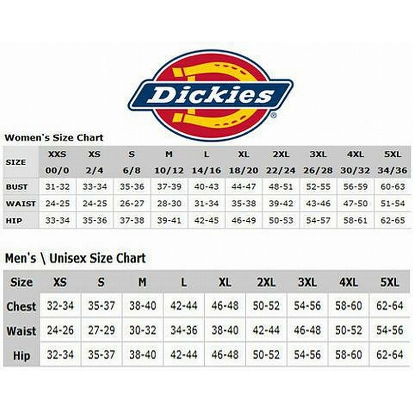 size dickies pants