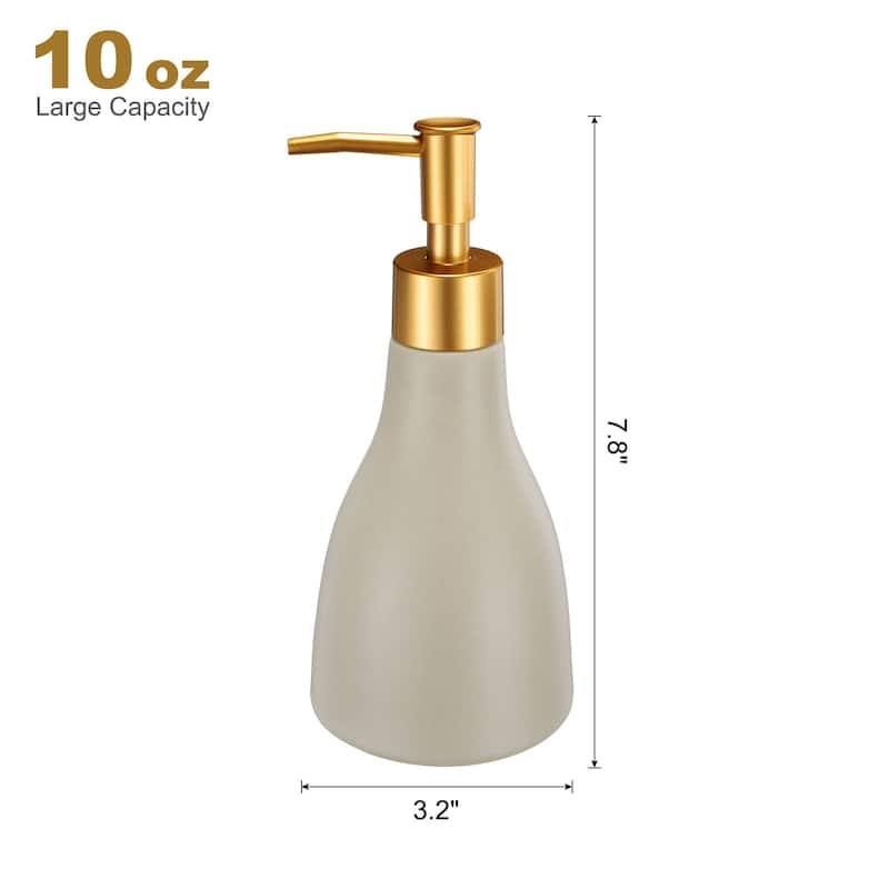1x 9.5Oz Soap Dispenser Hand and Dish Soap Dispenser for Kitchen Matte - Khaki