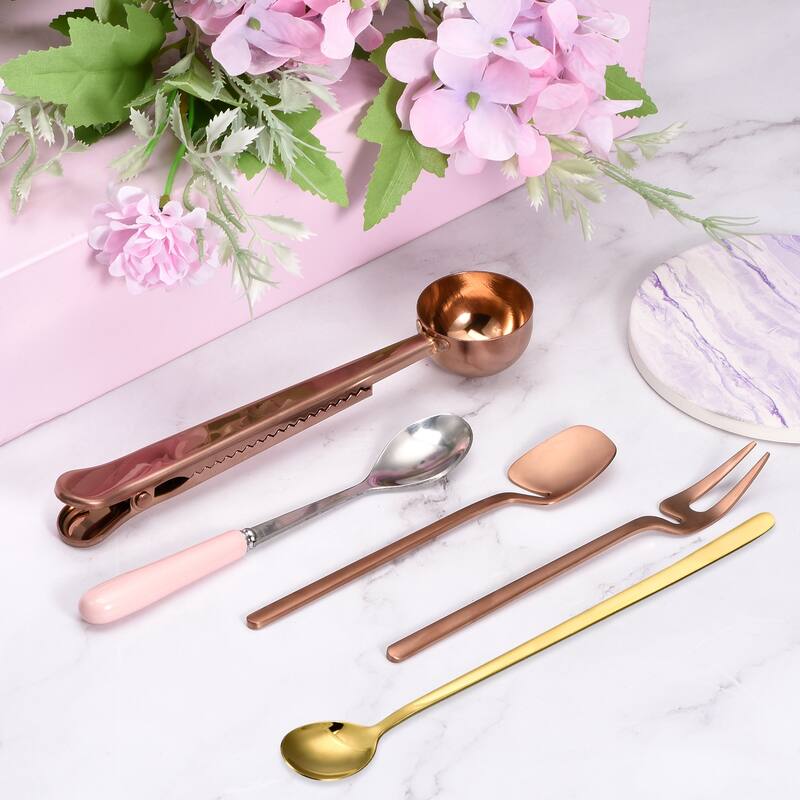 3Pcs Stainless Steel Coffee Scoop Clip 2 in 1 Coffee Measuring Spoon