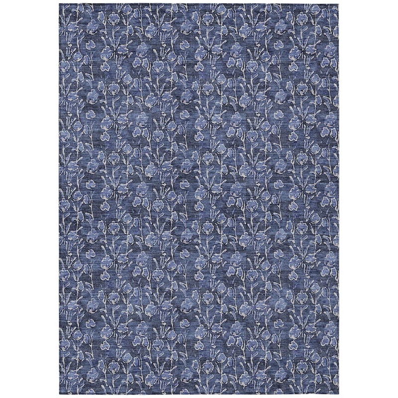 HomeRoots Floral Transitional Rectangle Outdoor Rug